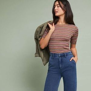 Anthropologie Ba&Sh sparkle multi colored top